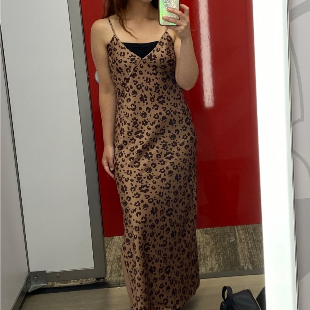 Leopard print maxi dress